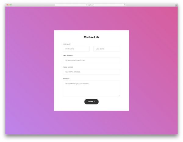 Top 41 Free HTML5 & CSS3 Contact Form Templates 2021 - Colorlib