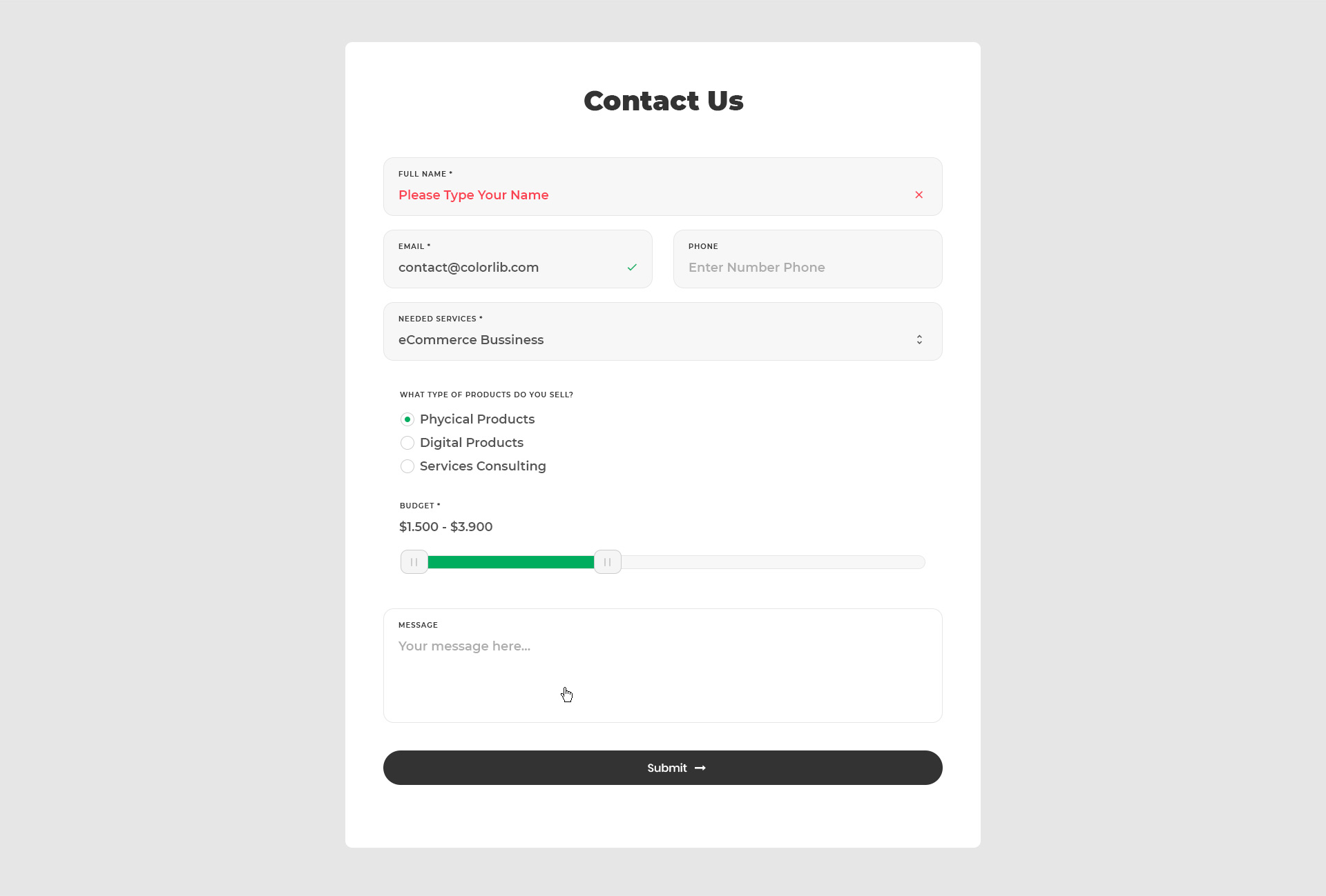 Free Contact Form v5 - HTML/CSS Template 2022 - Colorlib