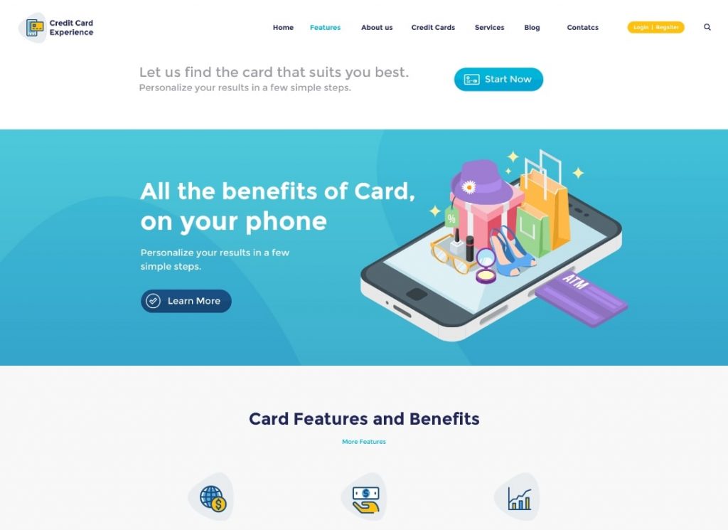Credit Card Experience | Loan Company and Online Banking WordPress Theme