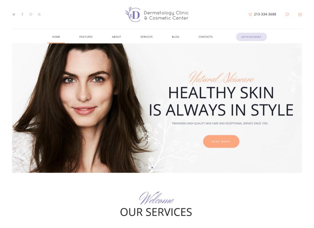Dermatology Clinic & Cosmetology Center theme