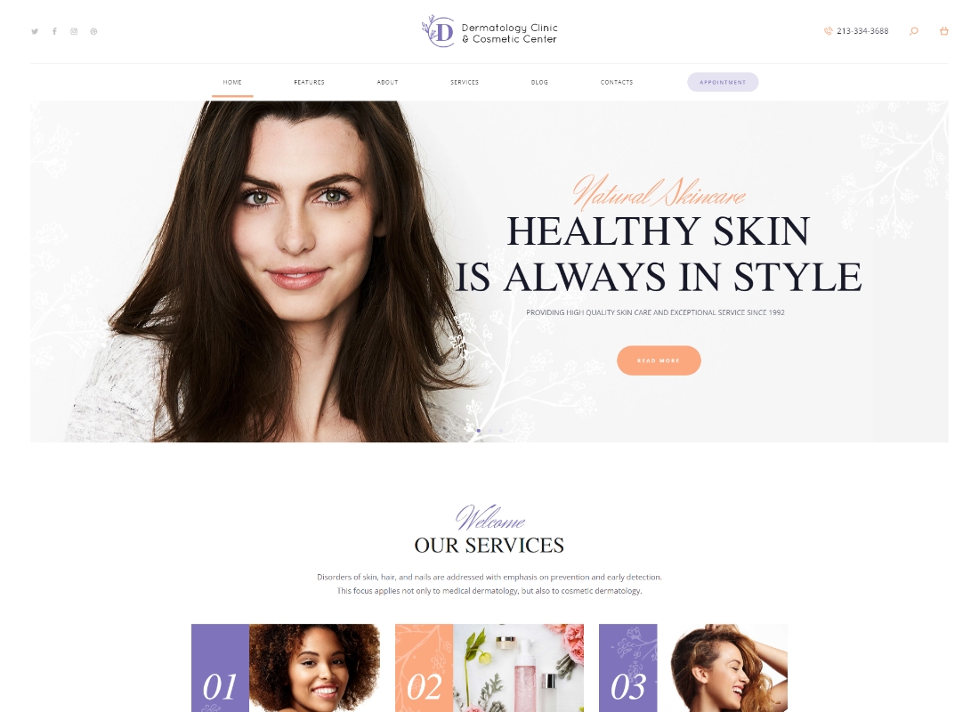 D&C | Dermatology Clinic & Cosmetology Center WordPress Theme