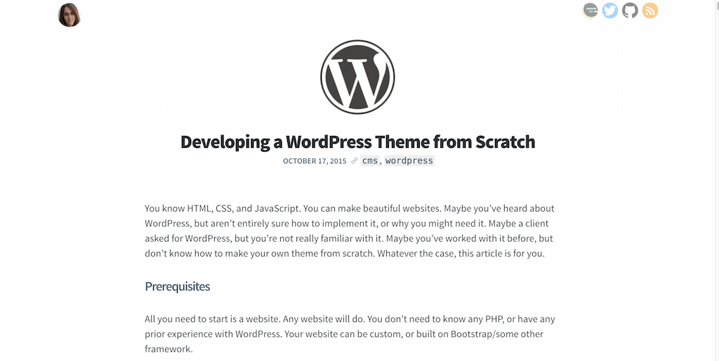 Developing a WordPress Theme from Scratch