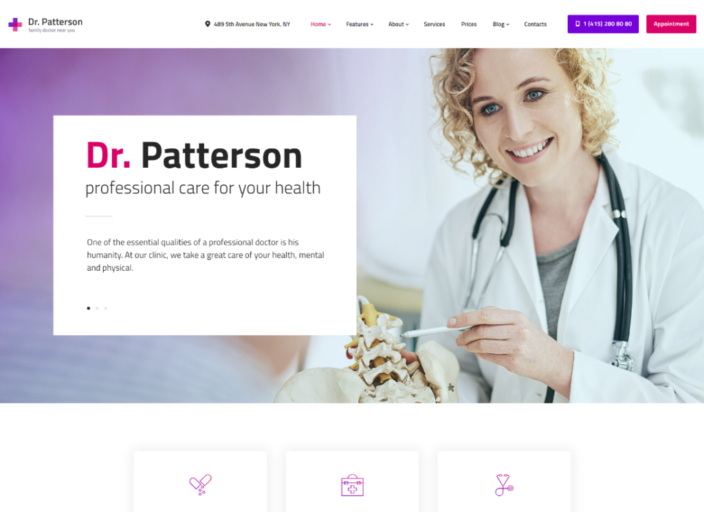 Dr.Patterson | Medicine & Healthcare Doctor WordPress Theme