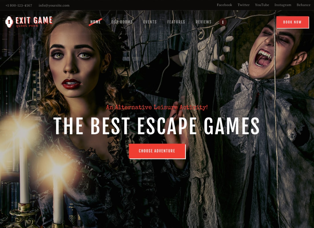 Exit Game | Real-Life Secret Escape Room WordPress Theme