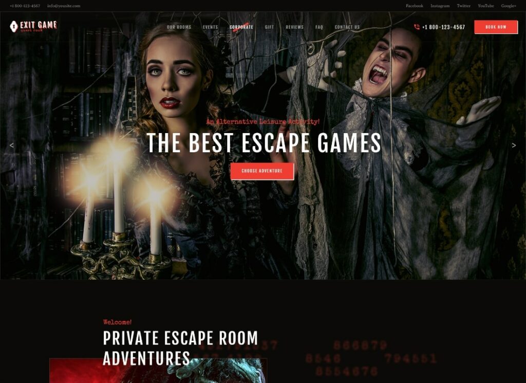 Exit Game | Real-Life Secret Escape Room WordPress Theme