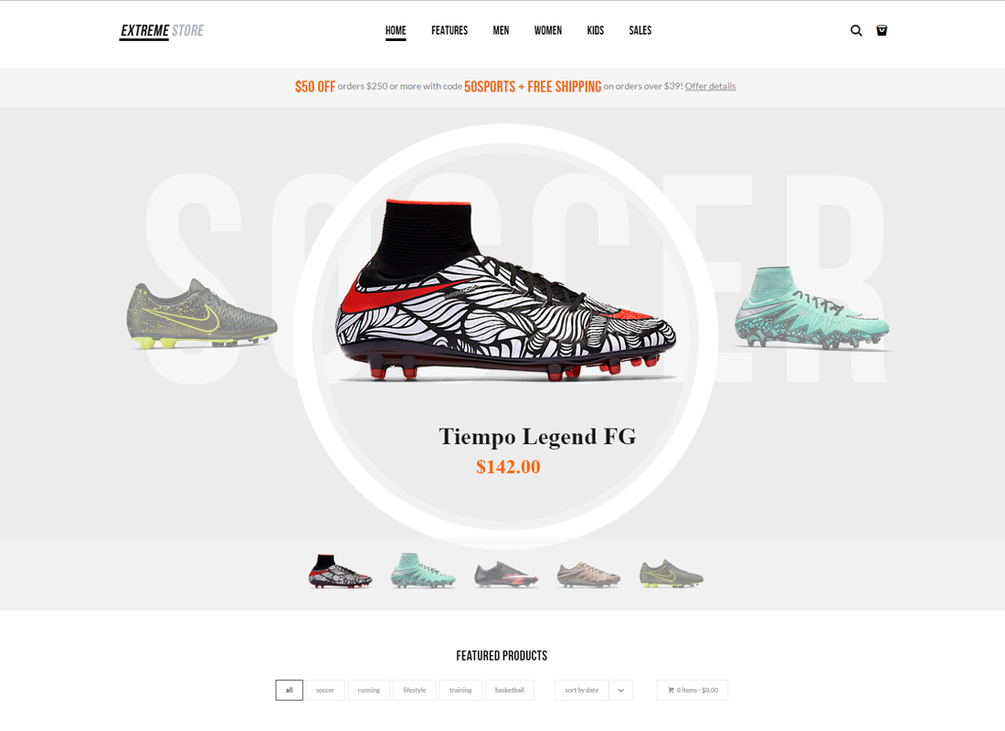 Extreme | Sports Clothing & Equipment Store WordPress Theme