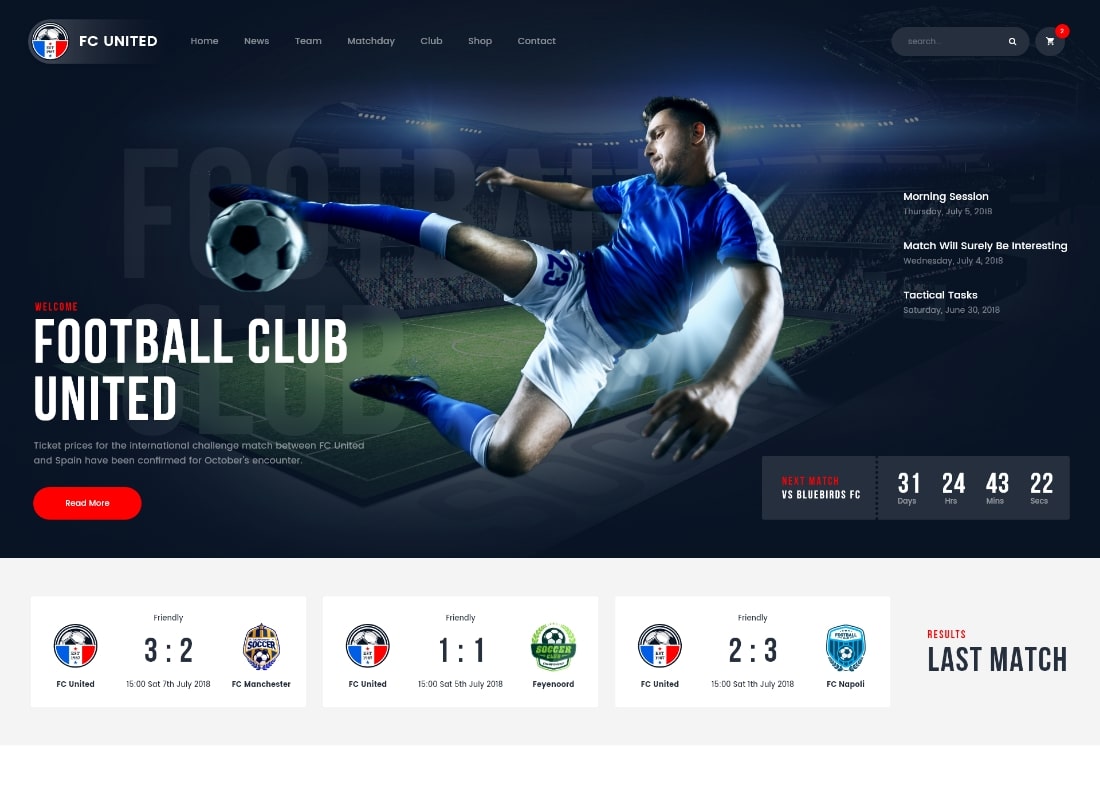 FC United | Football, Soccer WordPress Sports Theme