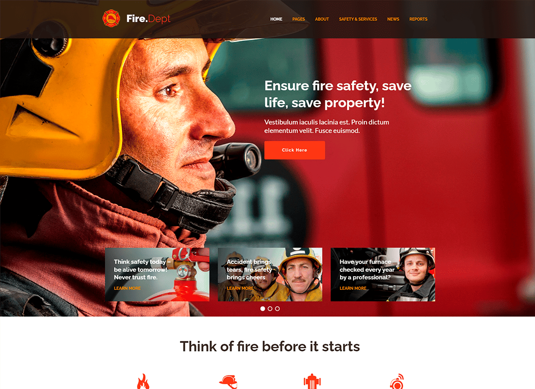 Fire Department | FD Station and Security WordPress Theme