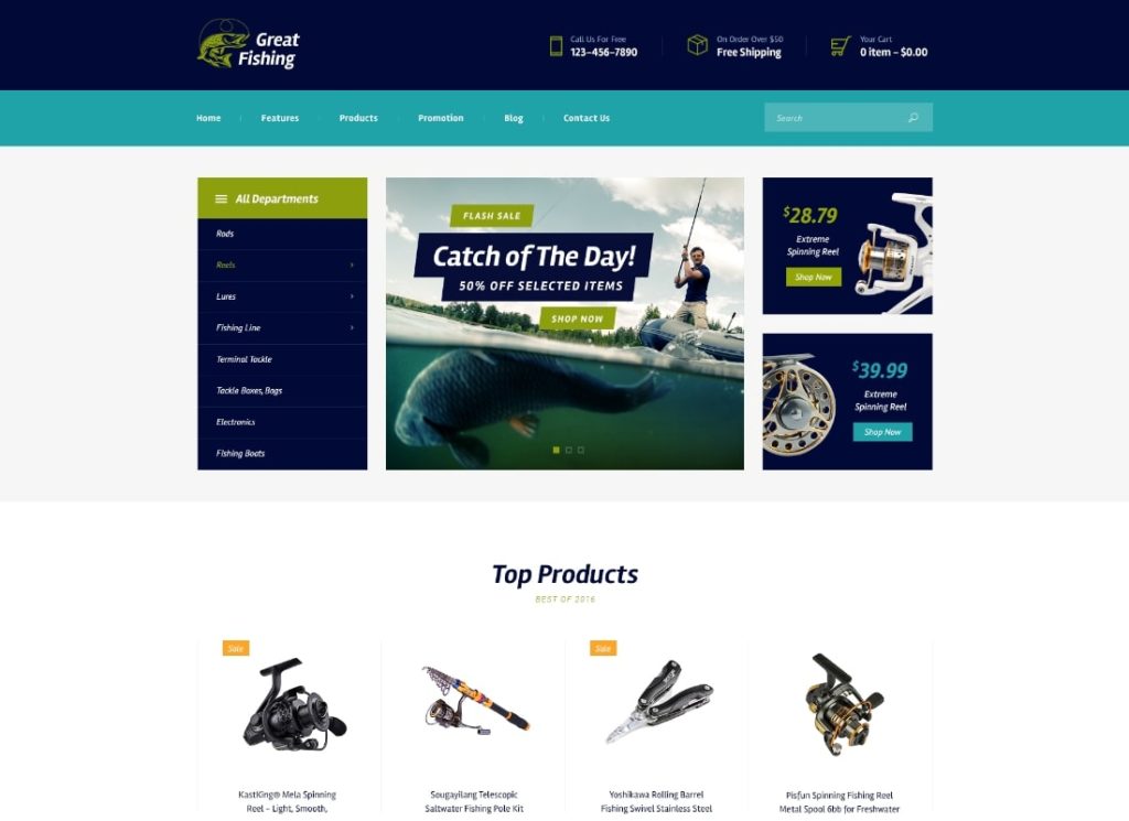 Great Fishing | Fishing and Hunting Hobby WordPress Theme