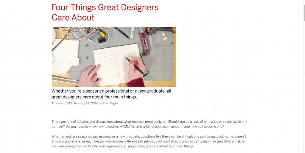 Four Things Great Designers Care About