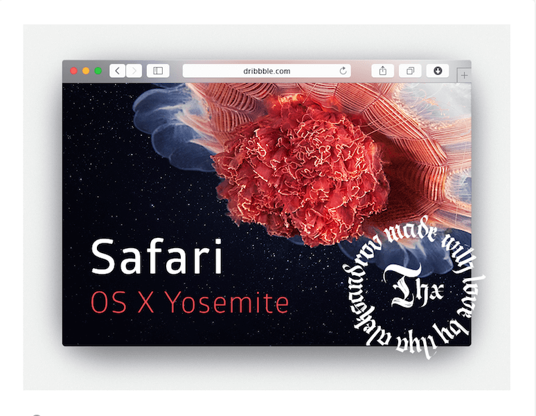 Free .psd Safari Yosemite Browser Mockup