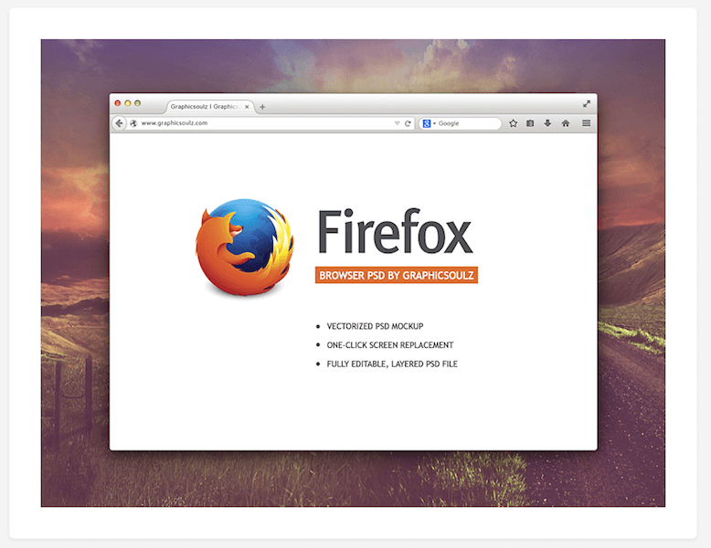 Free Firefox Browser Mockup