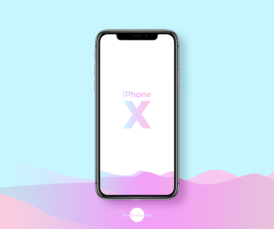 Free Front Screen iPhone X Mockup PSD