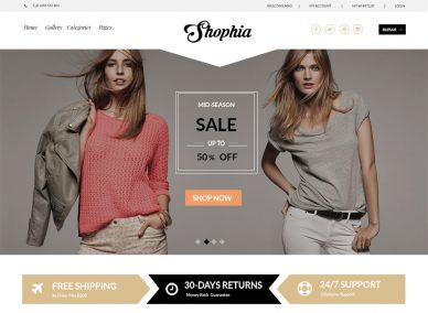Free eCommerce PSD Templates