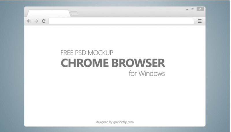Free PSD Mockup for Chrome Browser on Windows