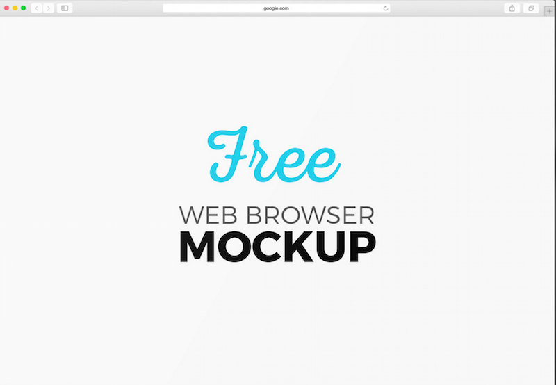 Free Web Browser Mockup Set - PSD