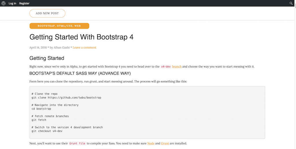 Getting Started With Bootstrap 4