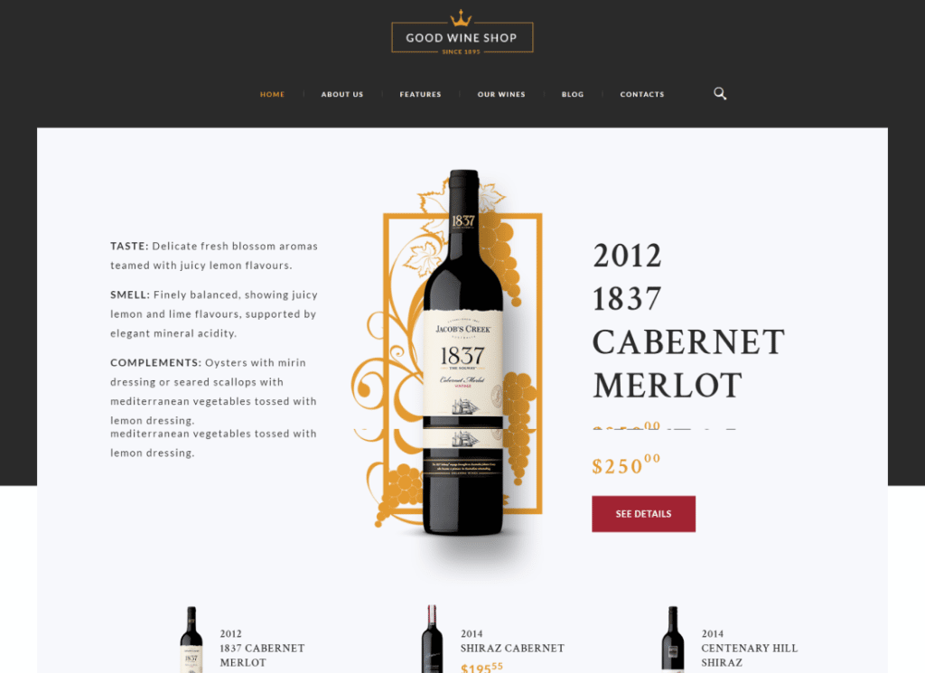 Good Wine - Vineyard & Winery Shop WordPress Theme