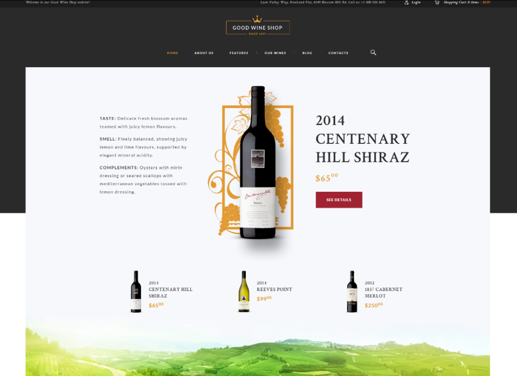 Good Wine - Vineyard & Winery Shop WordPress Theme