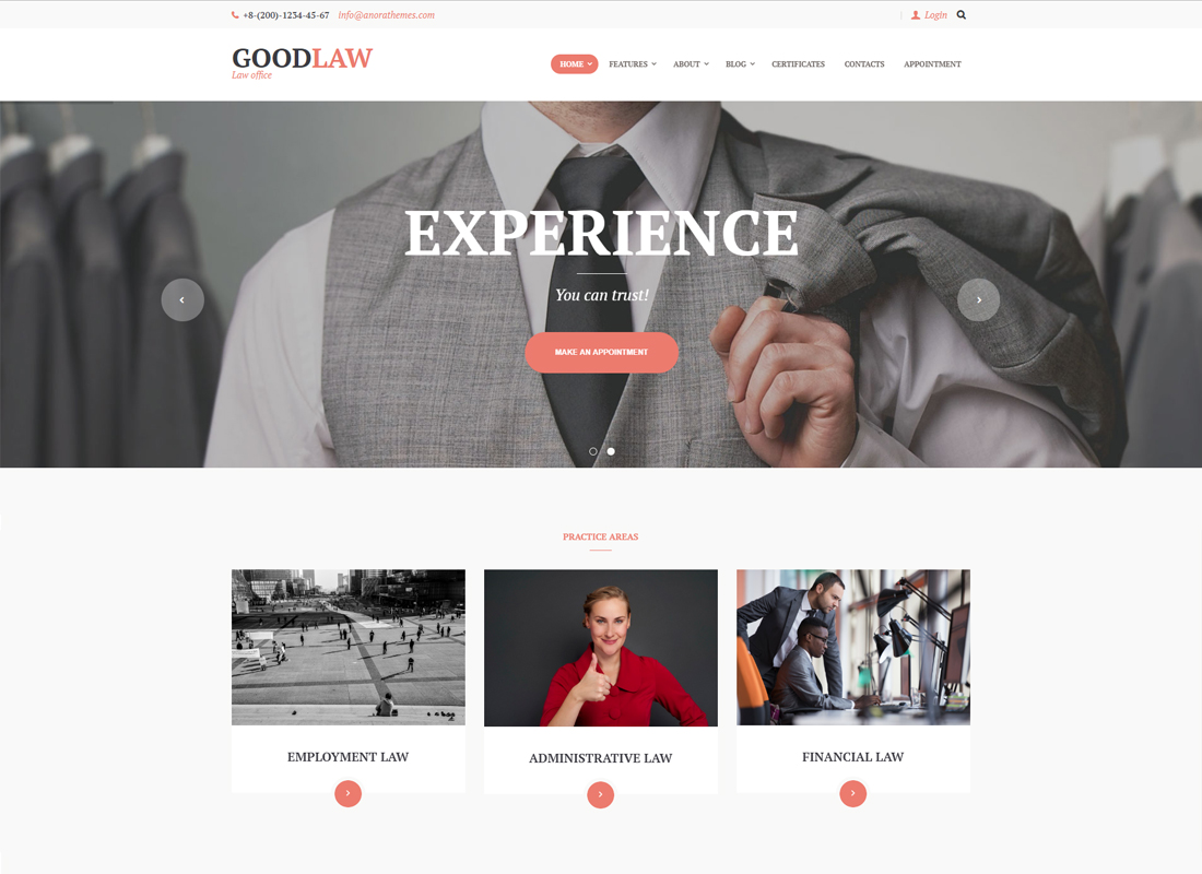 GoodLaw | A Lawyers & Legal Advisor WordPress Theme