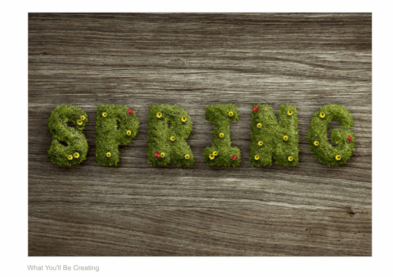 How to Create a Grass-Covered Spring Text Effect in Adobe Photoshop