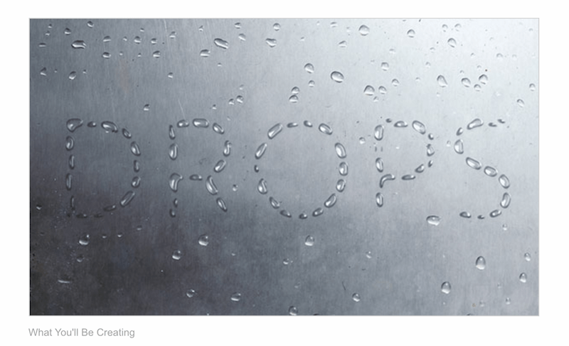 How to Create a Raindrops Text Effect in Adobe Photoshop