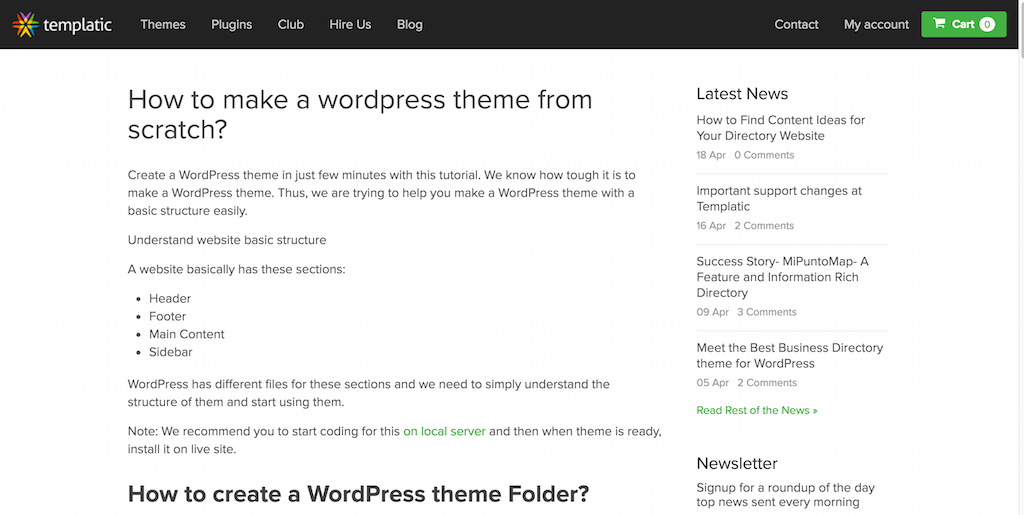 How to make a wordpress theme from scratch-