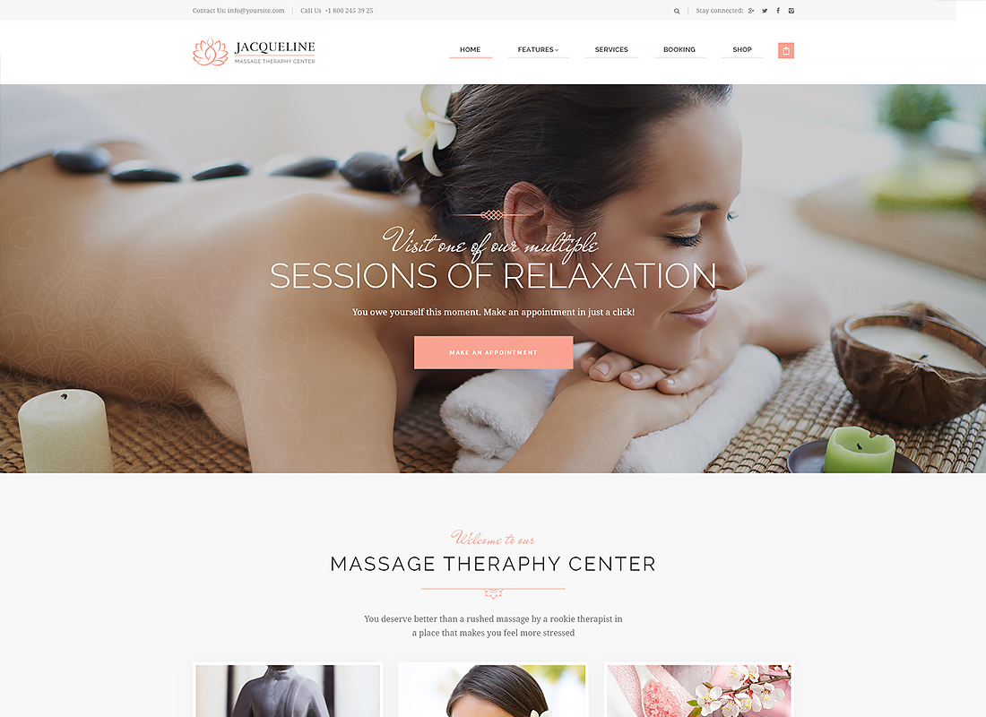 Jacqueline - Spa & Massage Salon WordPress Theme