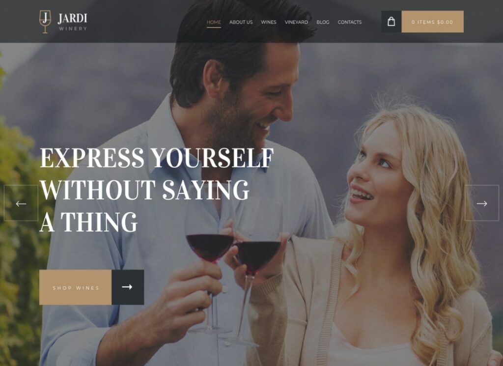 Jardi | Winery, Online Delivery Vineyard & Wine Shop WordPress Theme