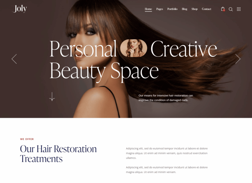 Joly | Hairdresser & Beauty Salon WordPress Theme