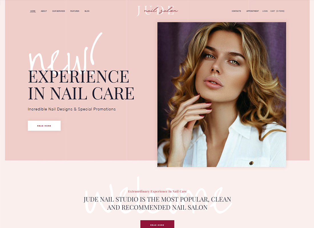 Jude | Nail Bar & Beauty Salon WordPress Theme