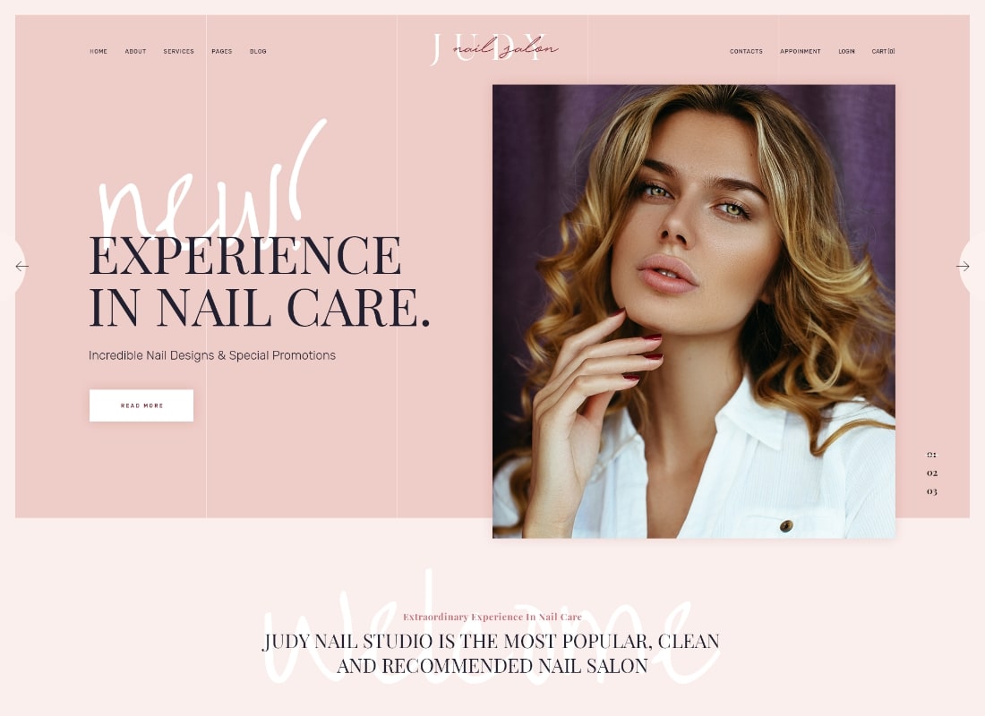 Nail Bar & Beauty Salon WordPress Theme