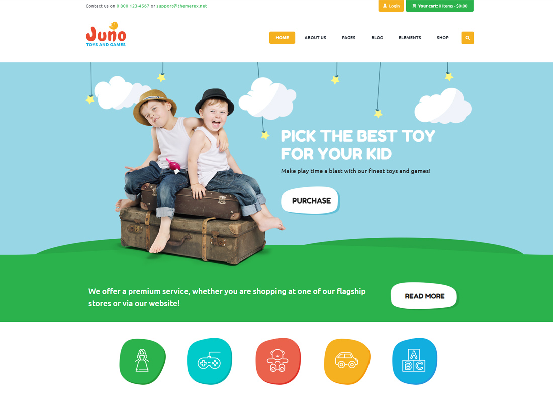 Juno | Kids Toys & Games Store WordPress Theme
