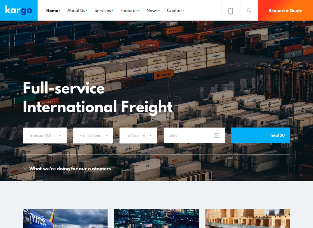 Kargo | Logistics & Transportation WordPress Theme