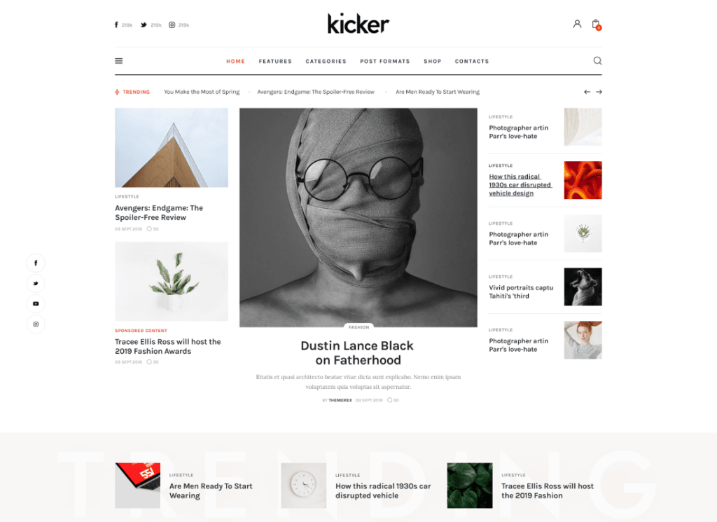 Kicker - Multipurpose Blog Magazine WordPress Theme