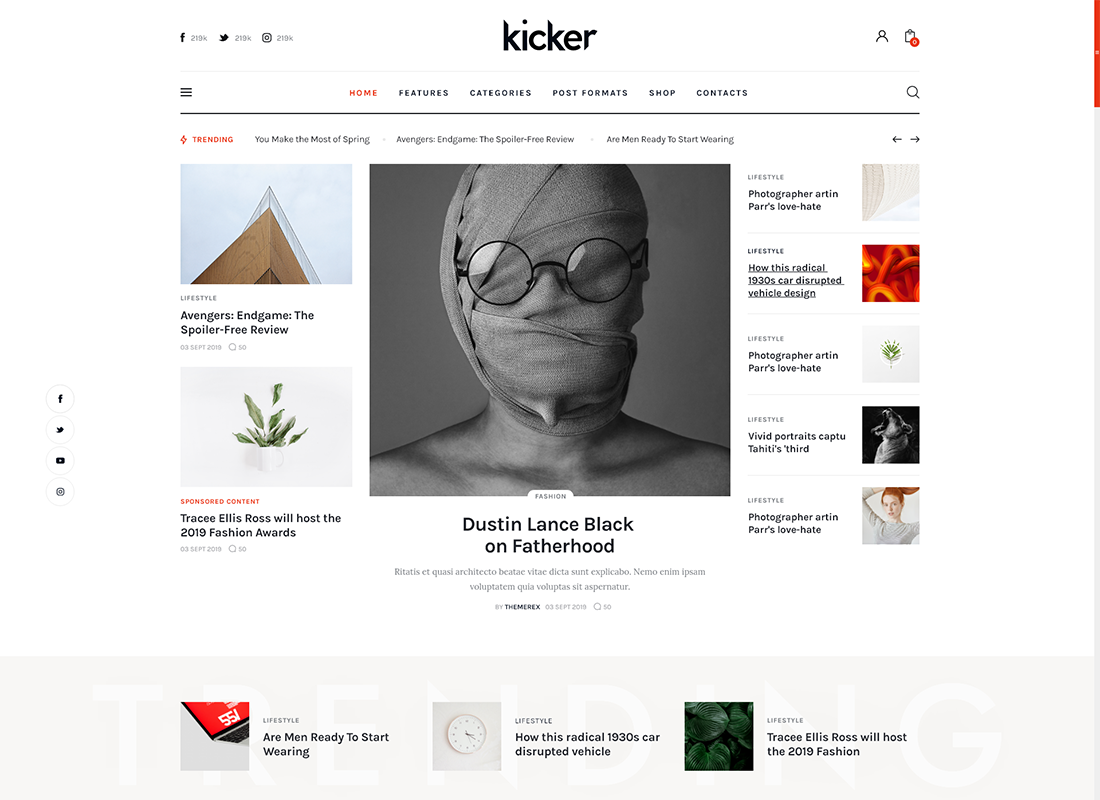 Kicker | Multipurpose Blog Magazine WordPress Theme + Gutenberg