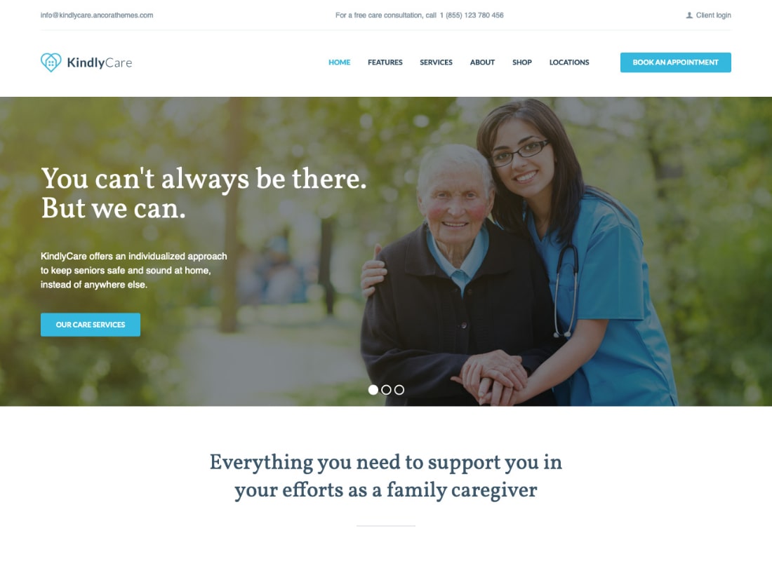KindlyCare | Senior Care & Medical WordPress Theme
