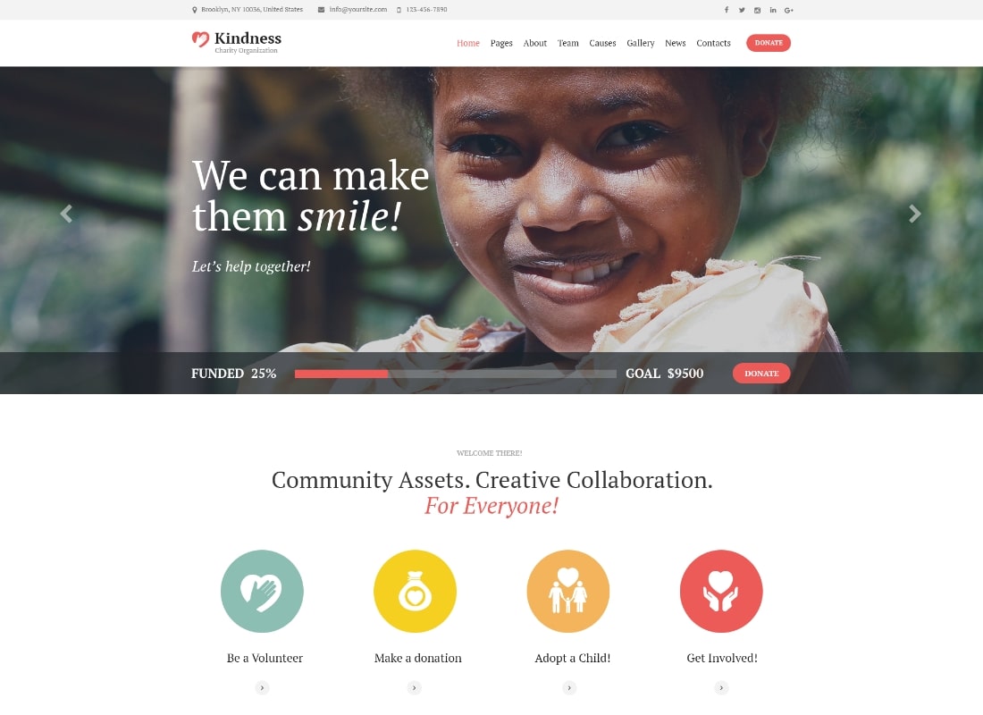 Kindness | Non-Profit, Charity & Donation Organizations WordPress Theme