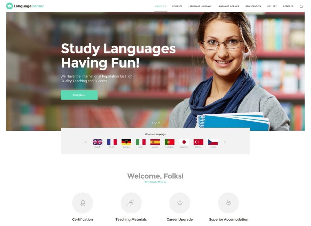LanguageCenter | Language Center & Online School Education WordPress Theme