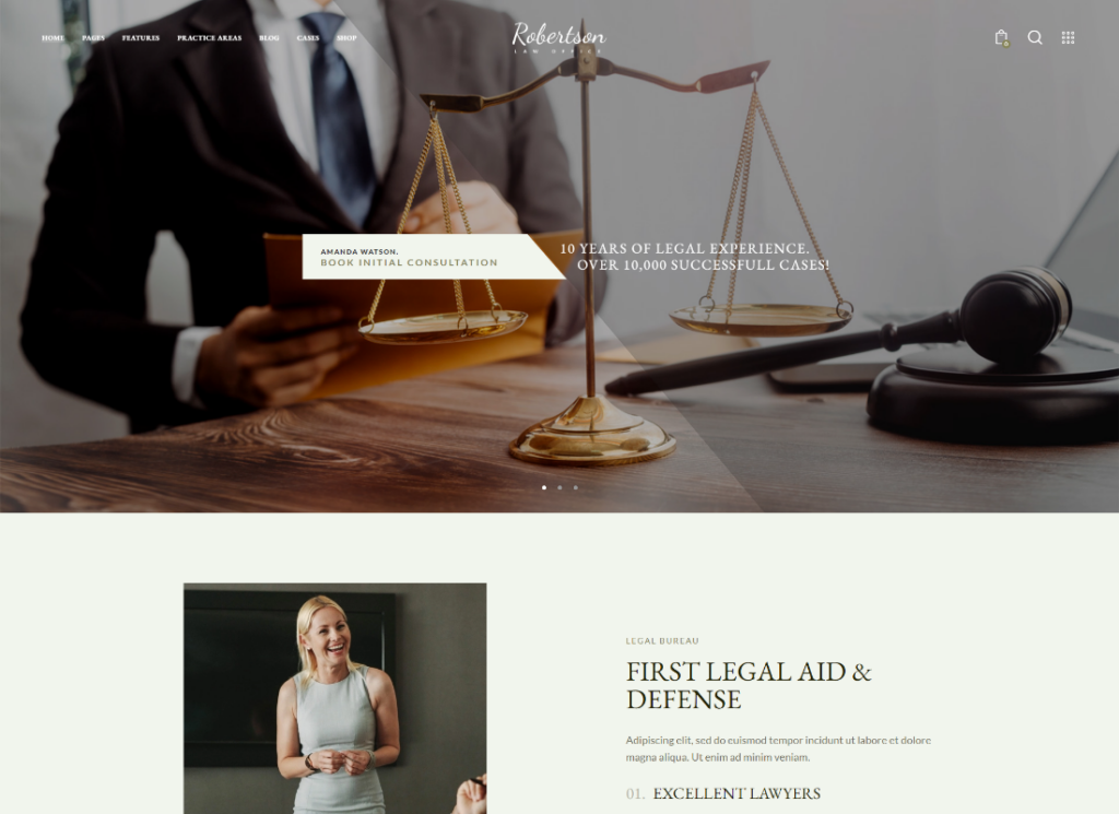 Law Office - Attorney & Legal Adviser WordPress Theme