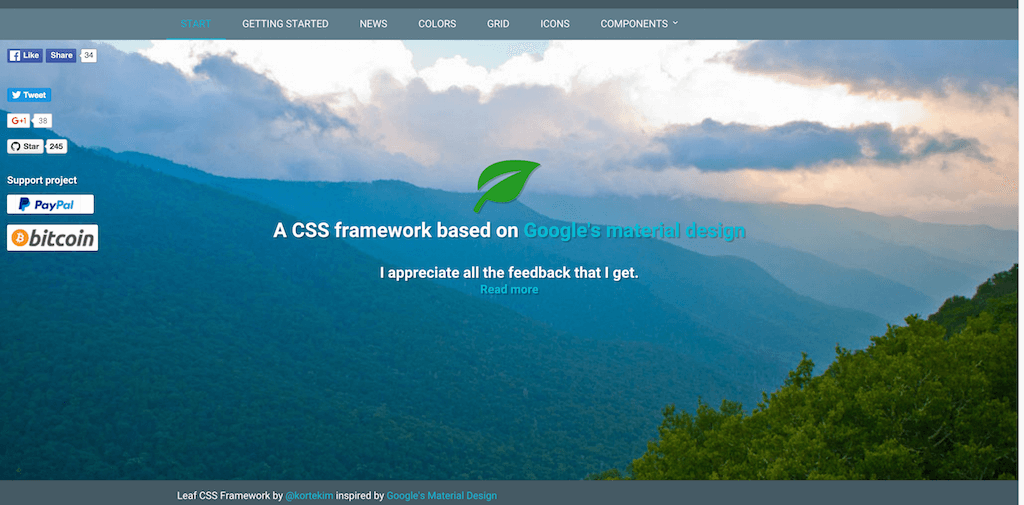 Leaf BETA 1.0 CSS Framework