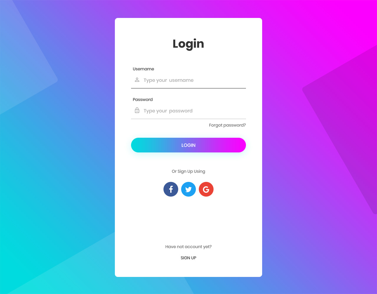Login Page Html Template