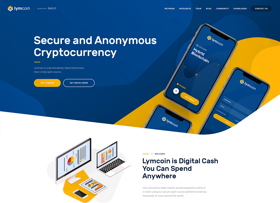 Lymcoin | Cryptocurrency & ICO WordPress Theme