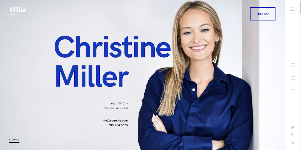 Miller - personal branding WordPress theme