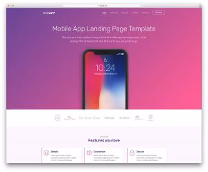 MobApp website template