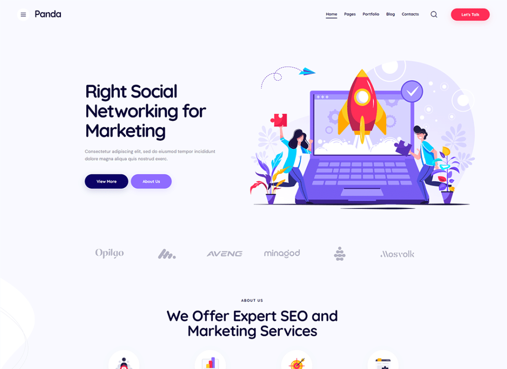 Panda | Creative Marketing Agency & SEO WordPress Theme
