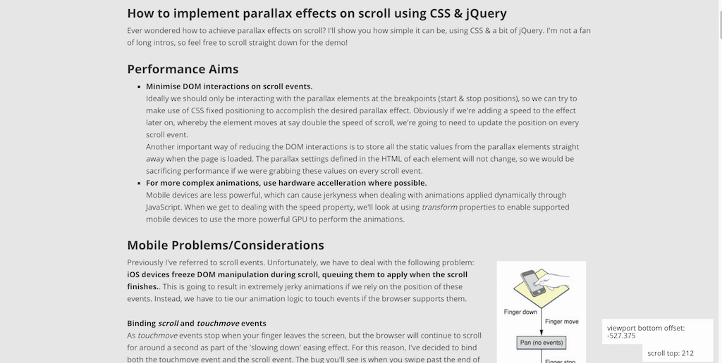 Parallax Tutorial using CSS and jQuery