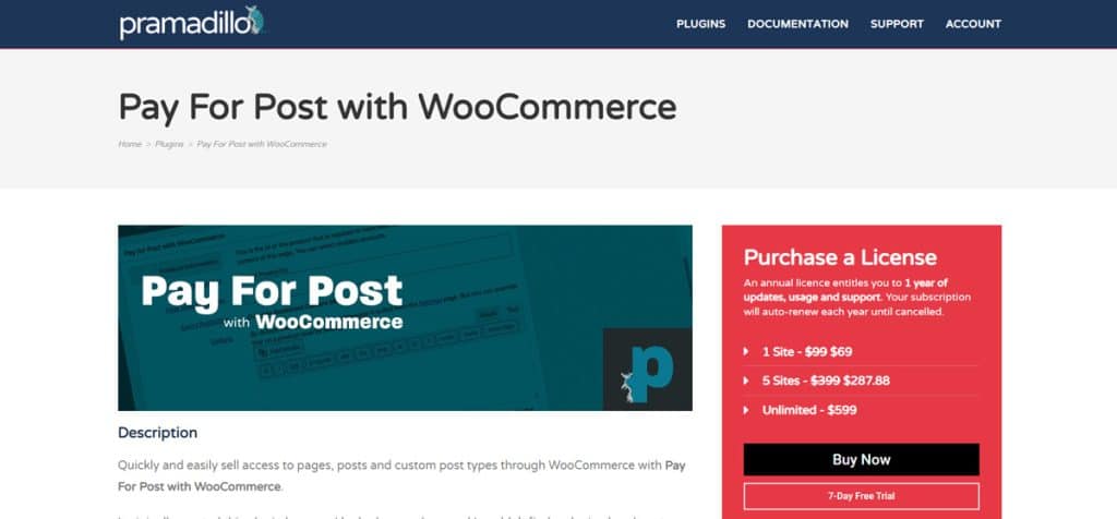 Pay For Post with WooCommerce