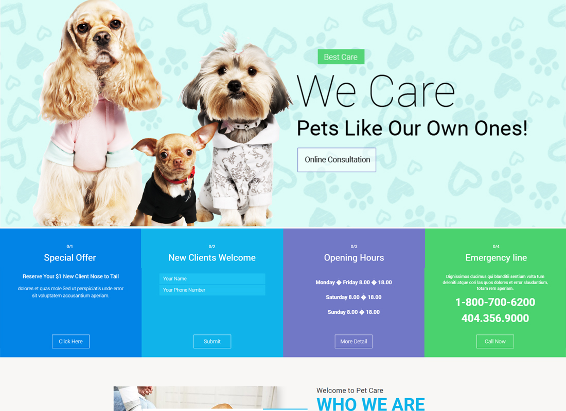 Pet Breeding and Care WordPress Themes 2020 - Colorlib