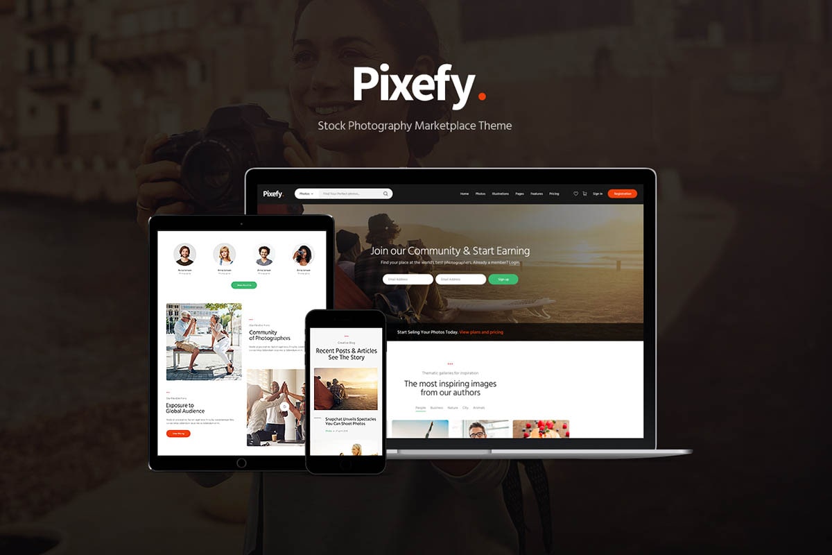 Pixefy | Stock Photography Marketplace Theme